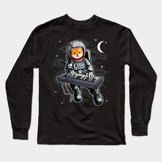 Astronaut Organ Shiba Inu Coin To The Moon Shib Army Crypto Token Cryptocurrency Blockchain Wallet Birthday Gift For Men Women Kids Long Sleeve T-Shirt by Thingking About